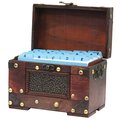 Vintiquewise Rustic Studded Index/Recipe Card Box with Antiqued Latch, 4 x 6 Cards QI003389.L